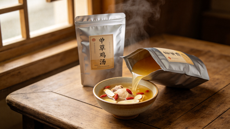 Últimos casos de empresas sobre Fabricante de bolsas de sopa OEM de China - Sopas de bolsas de retorta personalizadas