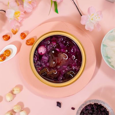 comprar Purple Sweet Potato Peach Chewing Gum Tremella Soup Light Desert 168 g 228 g Fabricación en línea