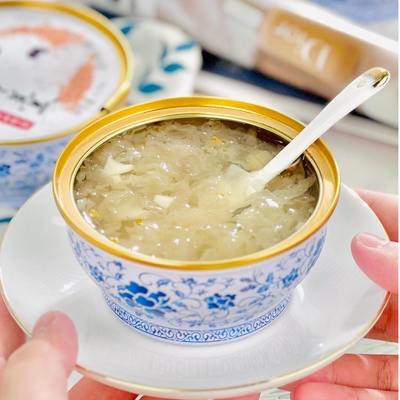 comprar Golden Osmanthus Tremella Postre Colágeno a base de hierbas Vegano Nutritivo Listo para comer Alimentos funcionales Bienestar tradicional chino Fabricación en línea