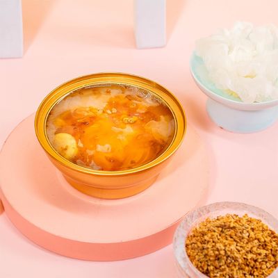Buen precio Chinesos Osmanthus Castaño Guisado goma de melocotón Resina postre con arroz glutinoso en línea