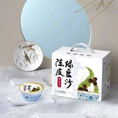 Buen precio Caja de regalo de postres con pasta de frijoles verdes de Chenpi cantonés 168g en línea