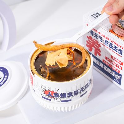 Buen precio Ginseng y Cordyceps Sopa de espinillas de pescado Un tónico de hierbas premium para aumentar la energía, la resistencia y el apoyo inmunológico con caldo rico en colágeno en línea