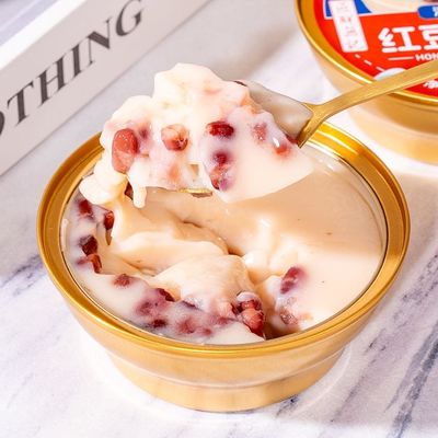 Buen precio Frijol Rojo Instantáneo Leche de piel doble Postre chino saludable Postre de frijol rojo Pudding chino dulce en línea