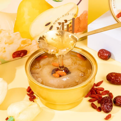 Buen precio Nido de pájaro instantáneo Sopa de pera Tremella Postre de colágeno listo para comer Bajo azúcar natural Sin conservantes en línea