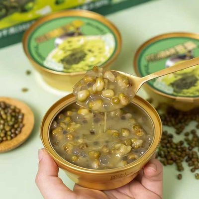 Buen precio Bebida de semillas de loto de Pandan Mung Bean ️ Comida lista para comer de origen vegetal sin azúcar añadida Postres de hierbas Etiqueta limpia en línea
