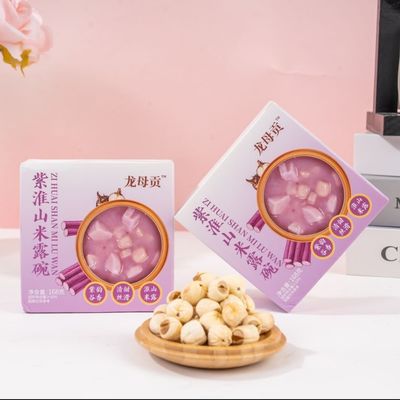 Buen precio Tazón de cereales de camote morado con semillas de loto y bulbo de lirio, desayuno chino súper nutritivo a base de plantas en línea