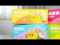 Serie de cajas de regalo de postres con chicle de durazno